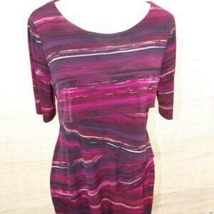 CONNECTED  10P  Burgundy Tiered DRESS